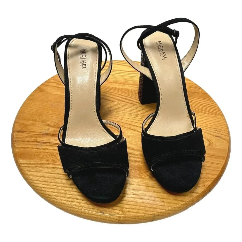 Yoonie Michael Kors Womans Shoes Black Leather Size 11 M 5  in‎ High Heel